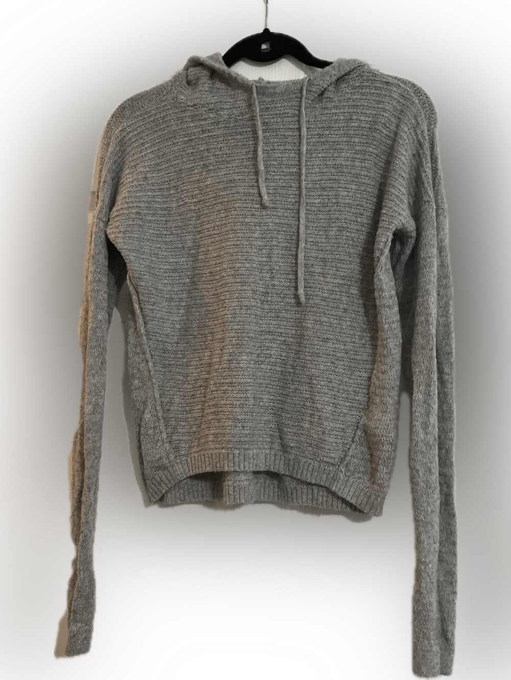 Abercrombie & Fitch Light Gray Hooded Crewneck Sweater Size M